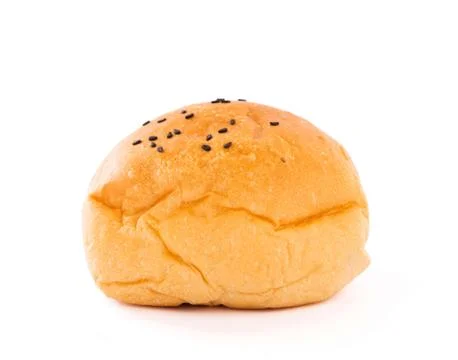 Bread stuffed with red beans. Sprinkle with sesame seeds. Stock Photos