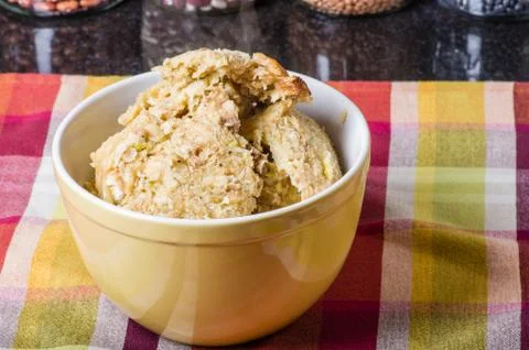 Bread stuffing or dressing for turkey 写真素材