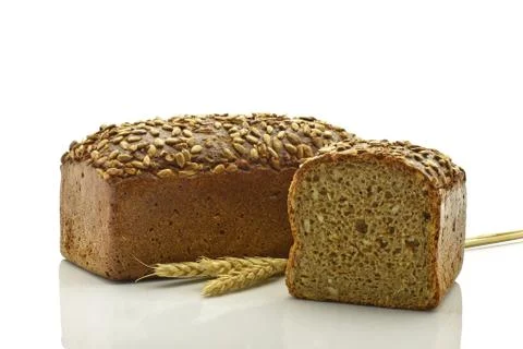 Bread with sunflower seeds Stock Photos