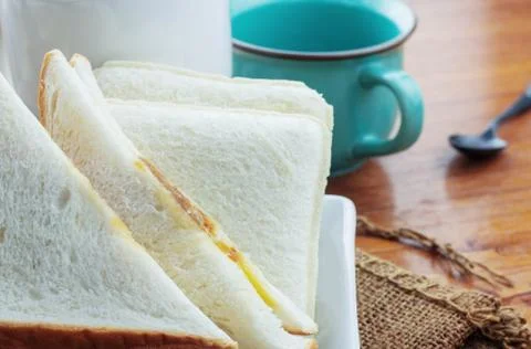 Bread on table. Stock Photos