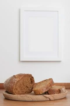 Bread on table Fotos Stock