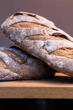 Bread on a table Stock Photos