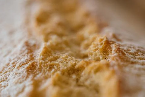 Bread texture, close view from above with shallow depth of field Stock Photos