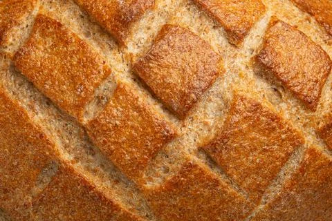 Bread texture, close up view from top. Foto stock