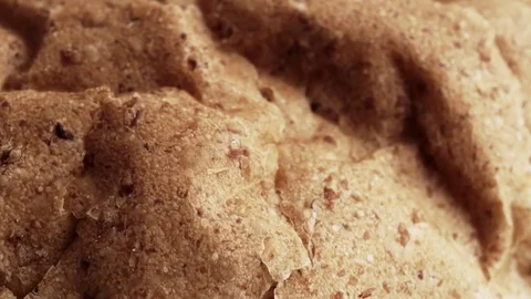 Bread texture extreme close up stock footage Stock Footage