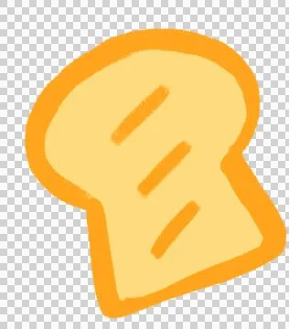 Bread toast breakfast food set elements hand drawn doodle minimal style paste イラスト素材