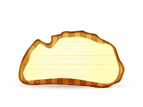 Bread toast with butter Stock Illustration