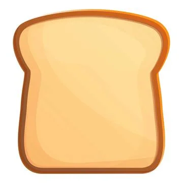 Bread toast icon, cartoon style Illustrazione stock