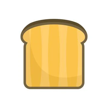 Bread toast icon flat isolated vector イラスト素材