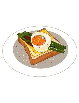 Bread toast Stock Illustration