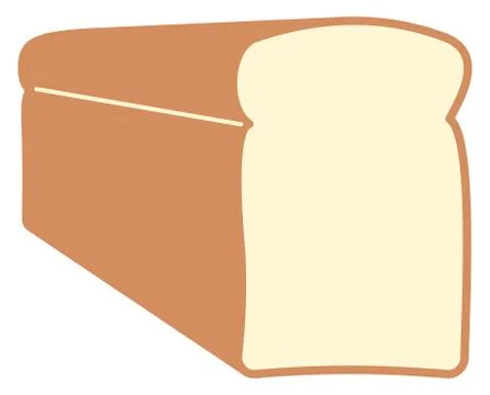 Bread toast loaf white breakfast illustration Stock Illustration