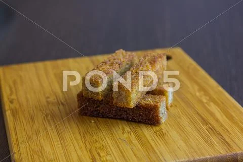 Bread Toast On A Plate For Beer