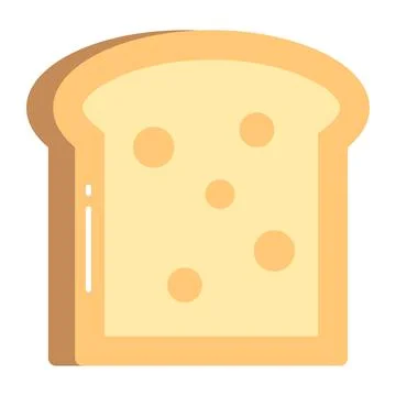 Bread toast vector design in trendy style, easy to use icon イラスト素材