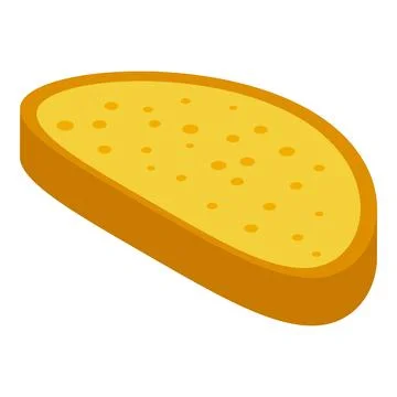 Bread toasted icon isometric vector. Cheese party Stock Illustration