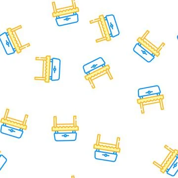 Bread toaster equipment vector seamless pattern Illustrazione stock