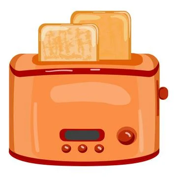 Bread toaster icon cartoon vector. Toast machine Stock Illustration