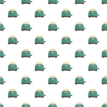 Bread toaster pattern seamless Stock Illustration