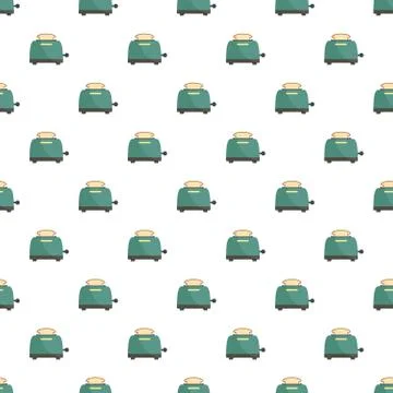 Bread toaster pattern seamless vector Stock Illustration
