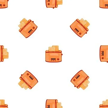 Bread toaster pattern seamless vector Stockillustratie