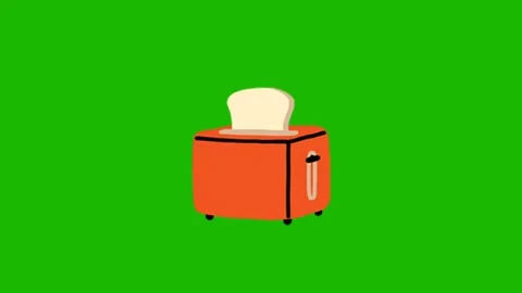 Bread Toasting in Modern Kitchen Toaster Stock Footage 345694208