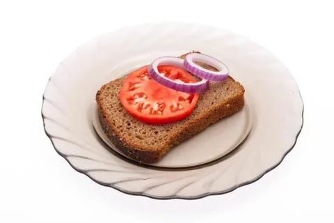 Bread with tomato Stock Photos