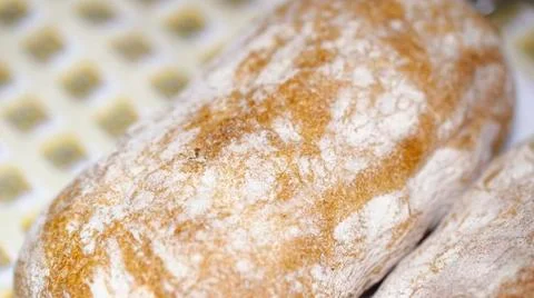 Bread on top a table in my house Stock Photos