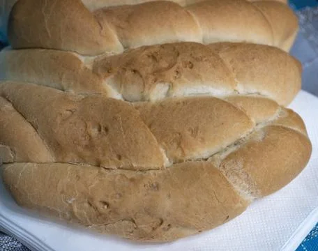 Bread on top a table Stock Photos