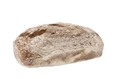 Bread top view cut out. Freshly backed Bread isolated on white background. Fr Stock Photos