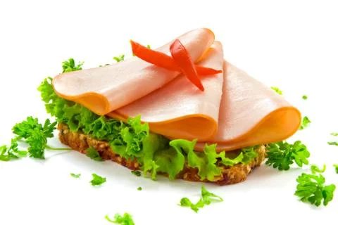 Bread with turkey Stock Photos