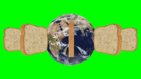 Bread turn around the world - loop Stock Footage 164546035