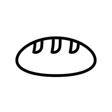 Bread vector, Easter line icon editable stroke Stock Illustration