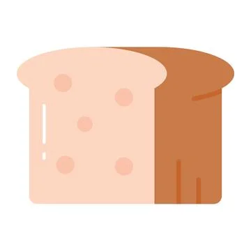 Bread vector icon on white background イラスト素材