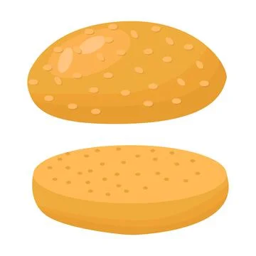 Bread vector illustration isolated on white background. Buns icon. Stock Illustration