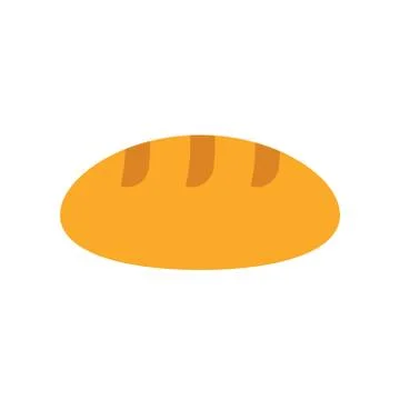 Bread vector, Isolated Easter flat style icon Stock Illustration