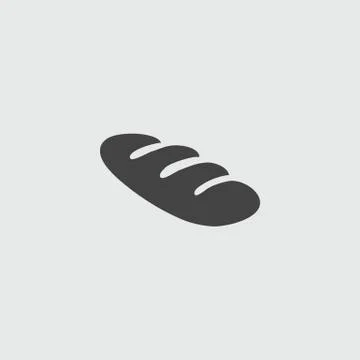 Bread, vector sign illustration icon. Stock Illustration