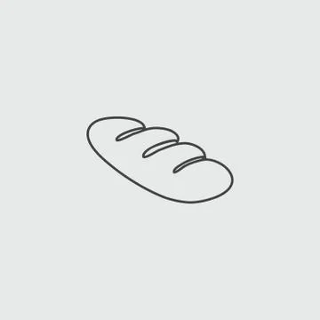 Bread, vector sign illustration icon. Stock Illustration