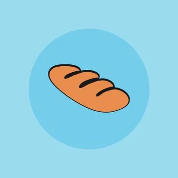 Bread, vector sign illustration icon. Stock Illustration