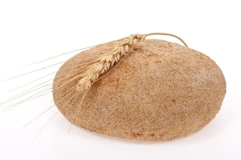 Bread with wheat and ears Stock Photos