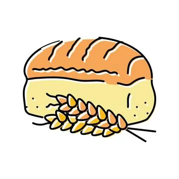 Bread wheat ears color icon vector illustration Stock Illustration