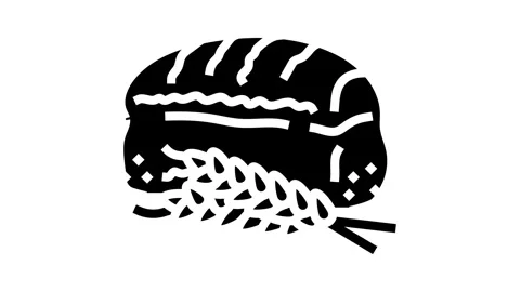 Bread wheat ears glyph icon animation Stock Footage 326157366