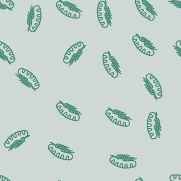 Bread wheat ears line vector seamless pattern Stock Illustration