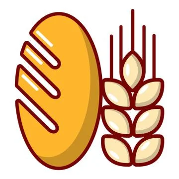 Bread wheat icon, cartoon style Stock Illustration