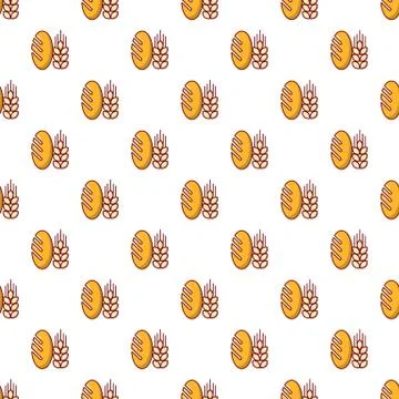 Bread wheat pattern seamless イラスト素材