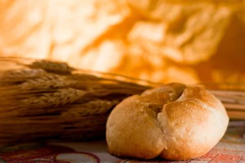 Bread with Wheat Stock Photos