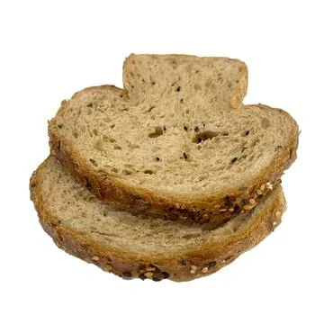 Bread on white background -1 Fotos de archivo