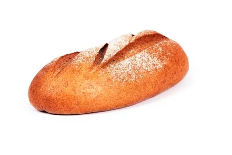 Bread on a white background Stock Photos