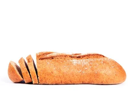 Bread on a white background Stock Photos