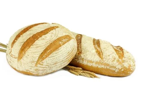 Bread on white background Foto stock