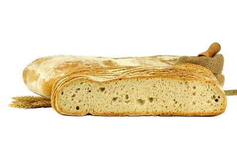 Bread on a white background Stock Photos