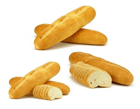 Bread on a white background Stock Photos